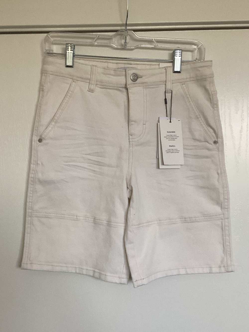Calvin Klein Jeans Cream Utility Bermuda Shorts
